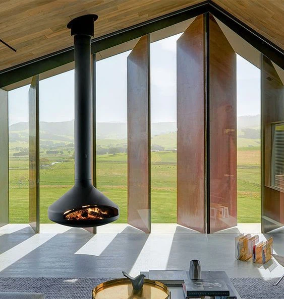 Roof Mounted Ceiling Cocoon Hanging Fireplace