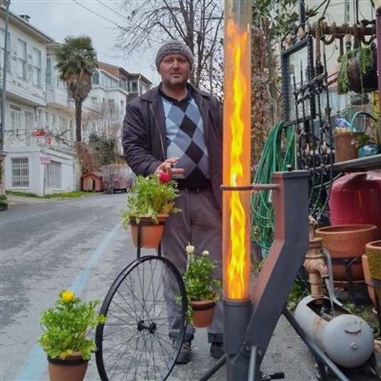 Двор Топъл нагревател на дървени пелети